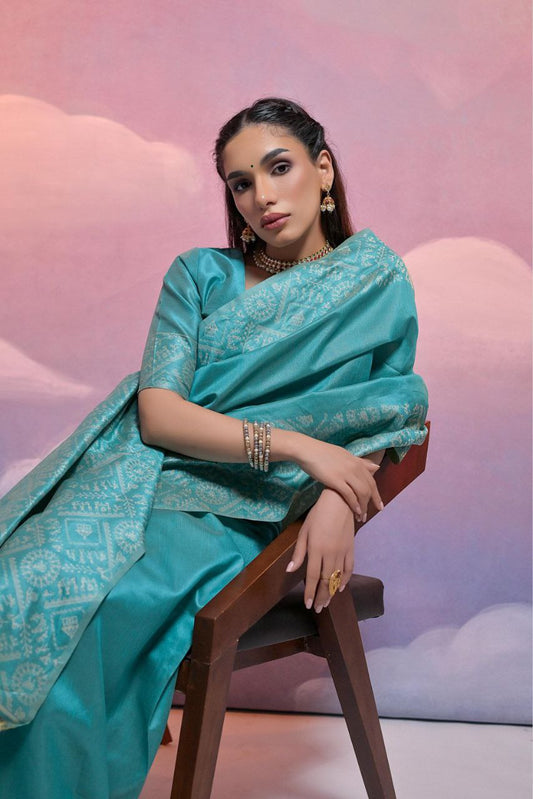 Rama Banglori Handloom Raw Silk Saree