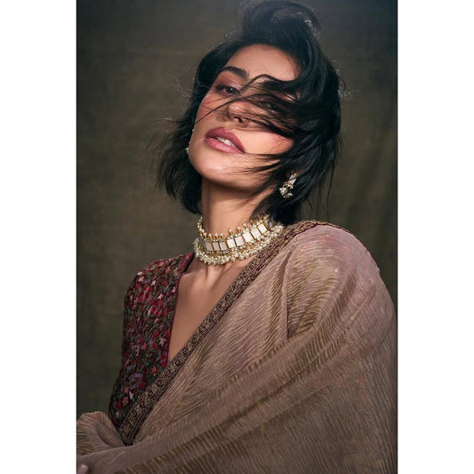 Bollywood Designer Banarasi Crush Saree | Clone Design