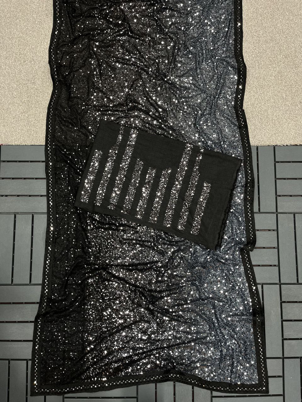 Bollywood Party Wear Georgette Saree | Replica Design