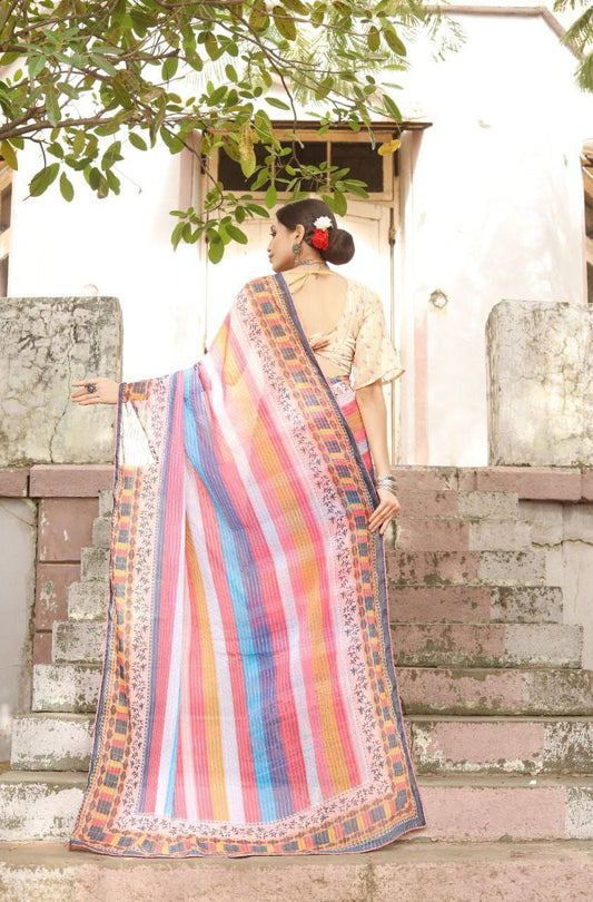 Crochet Work Georgette Saree