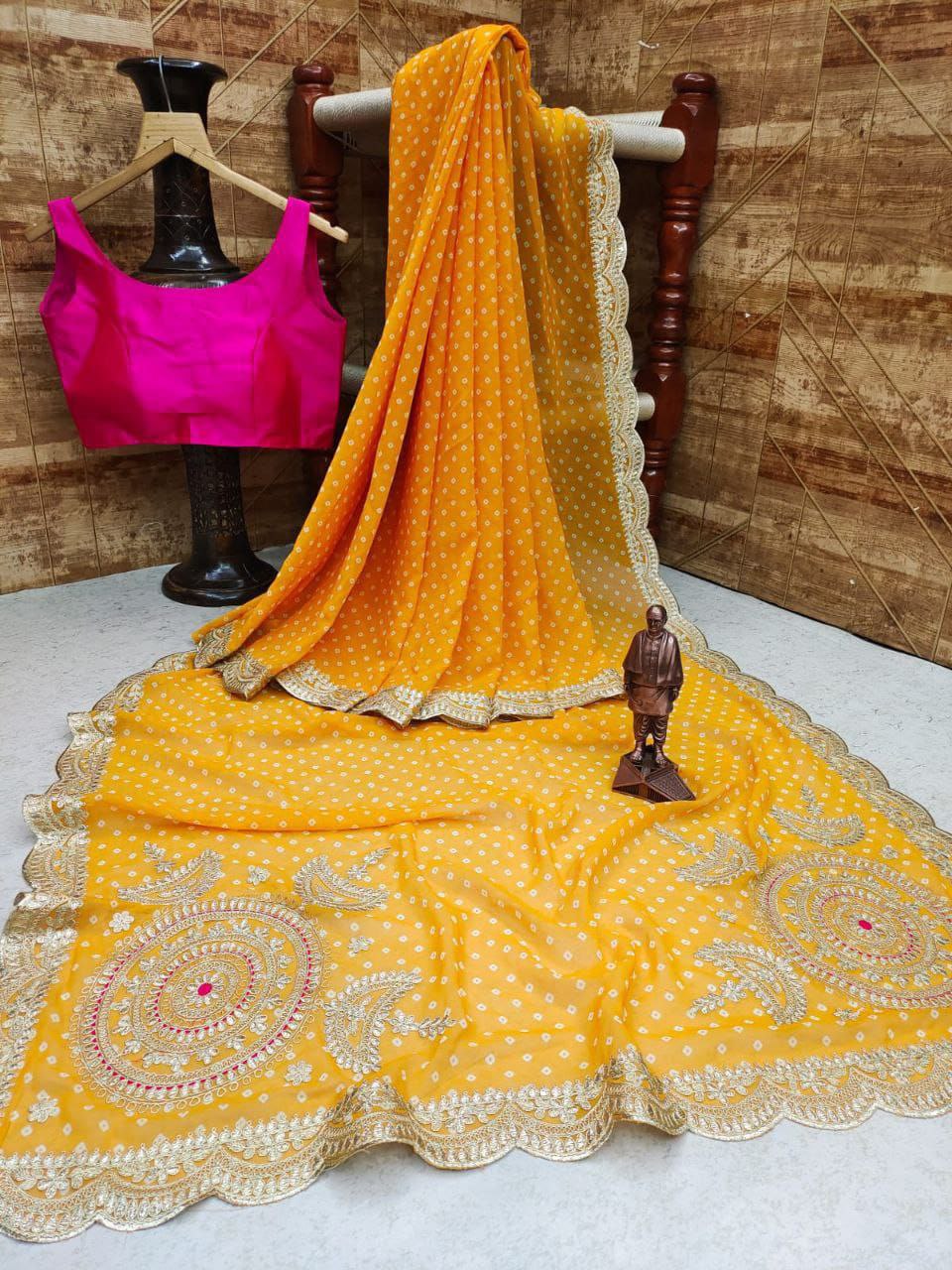 Designer Wedding Wear Georgette Saree