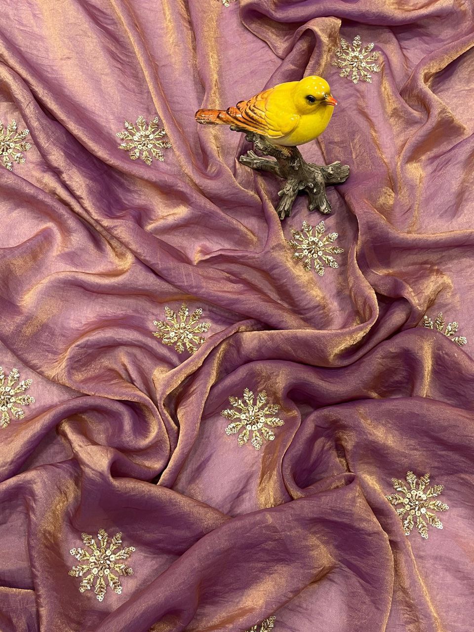 Designer Party Wear Fandy Satin Silk Saree