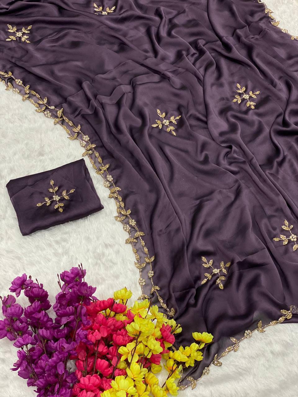 Designer Party Wear Rangoli Silk Saree