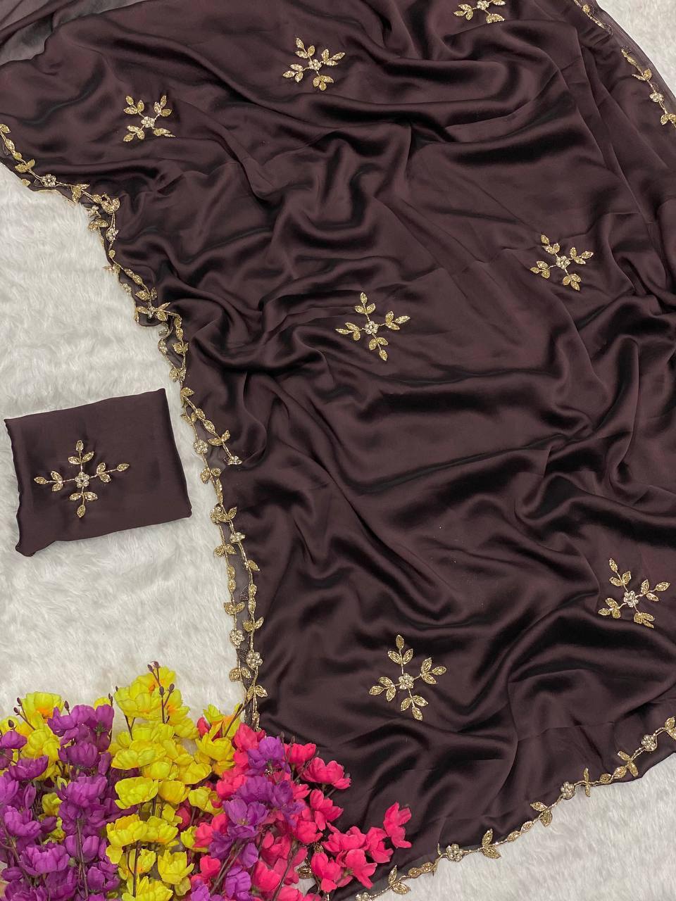 Designer Party Wear Rangoli Silk Saree