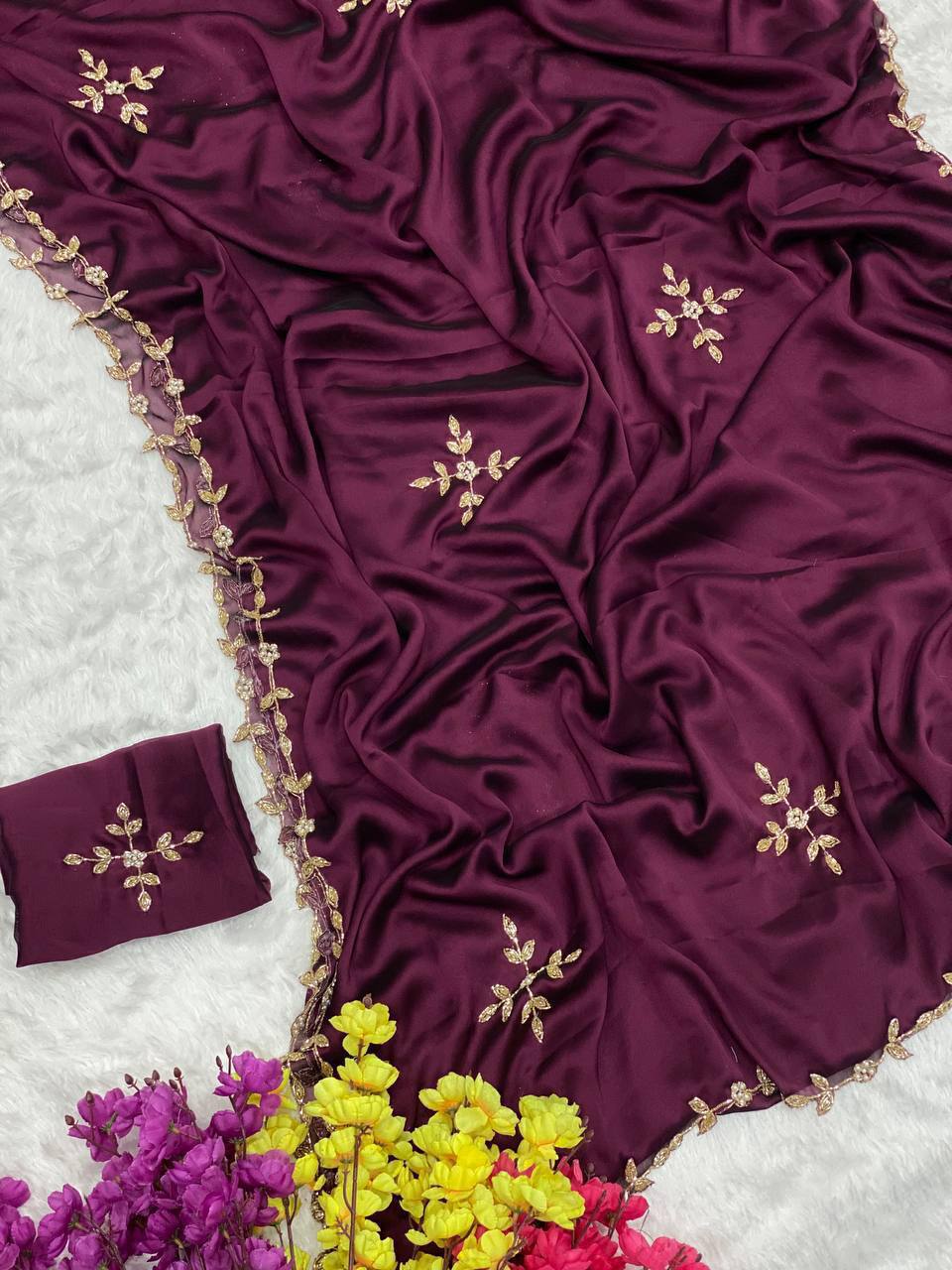 Designer Party Wear Rangoli Silk Saree
