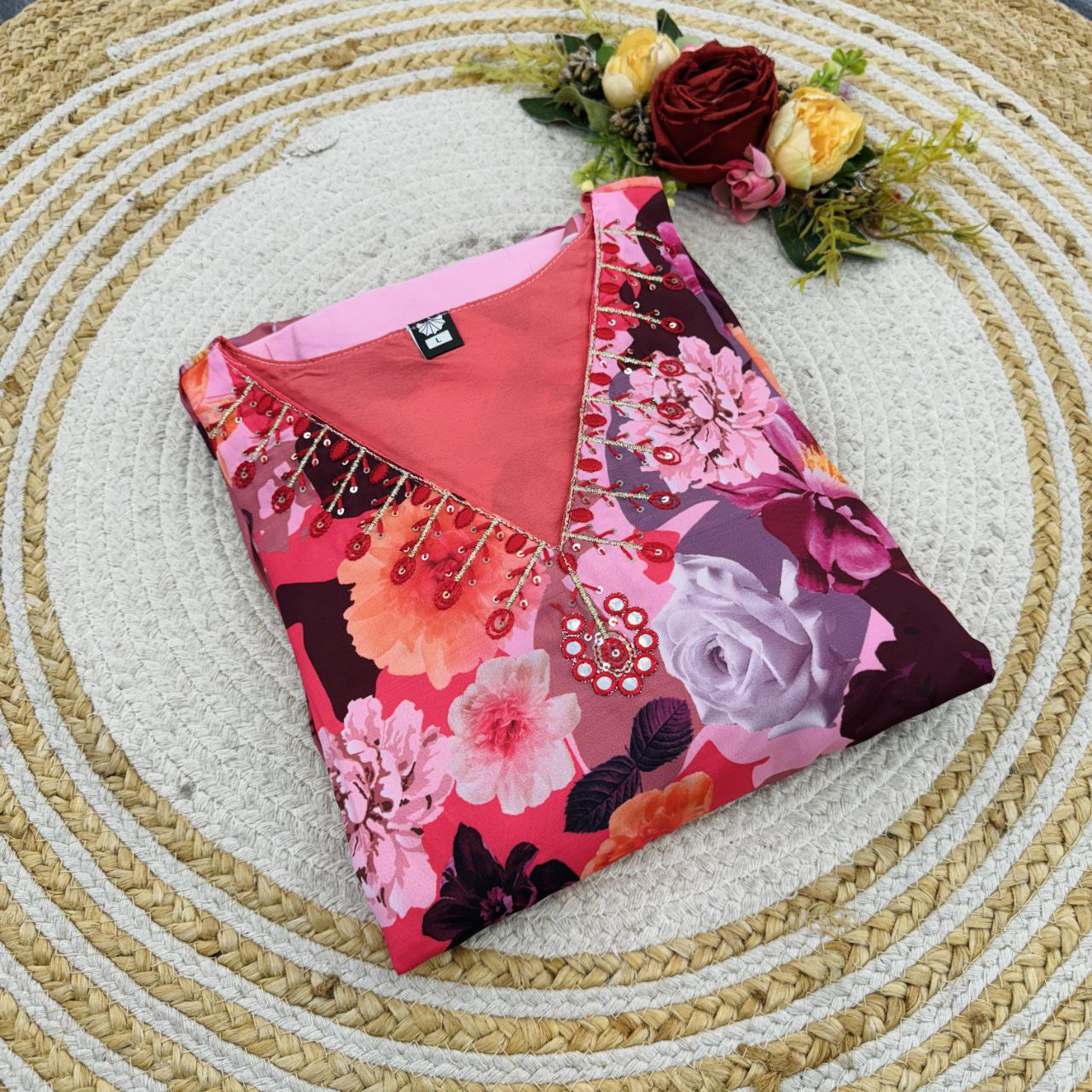 Designer Russia Silk Kurta Pant With Dupatta