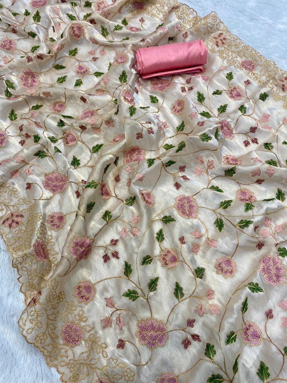 Designer Shinning Jimmy Chhoo Silk Saree