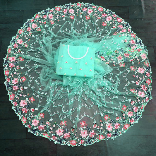 Designer Soft Net Saree For Party