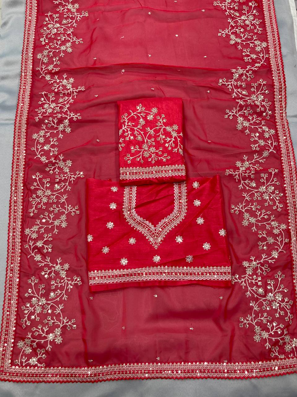 Designer Taby Organza Silk Saree