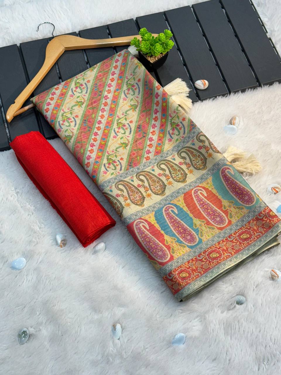 Designer Tissue Silk Golden Saree