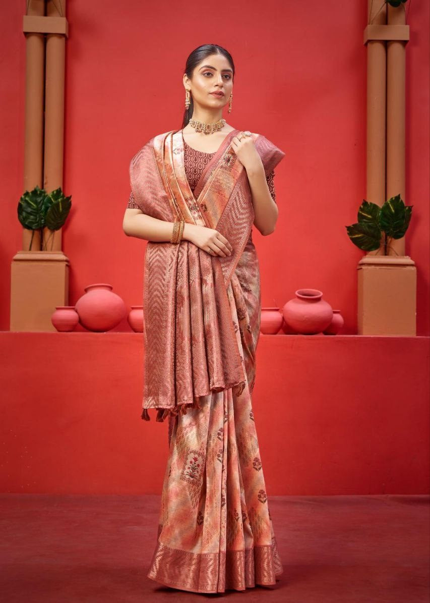 Digital Printed Art Silk Weaving Saree