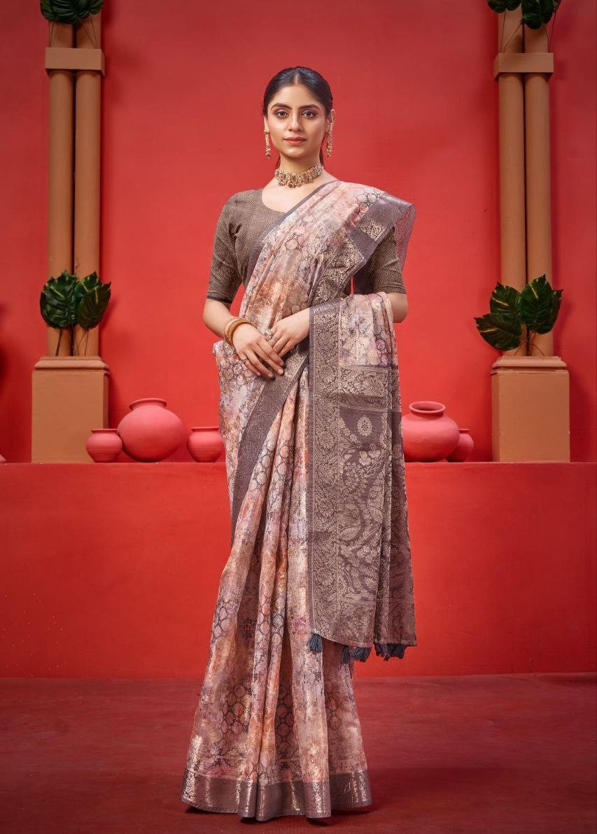 Digital Printed Art Silk Weaving Saree