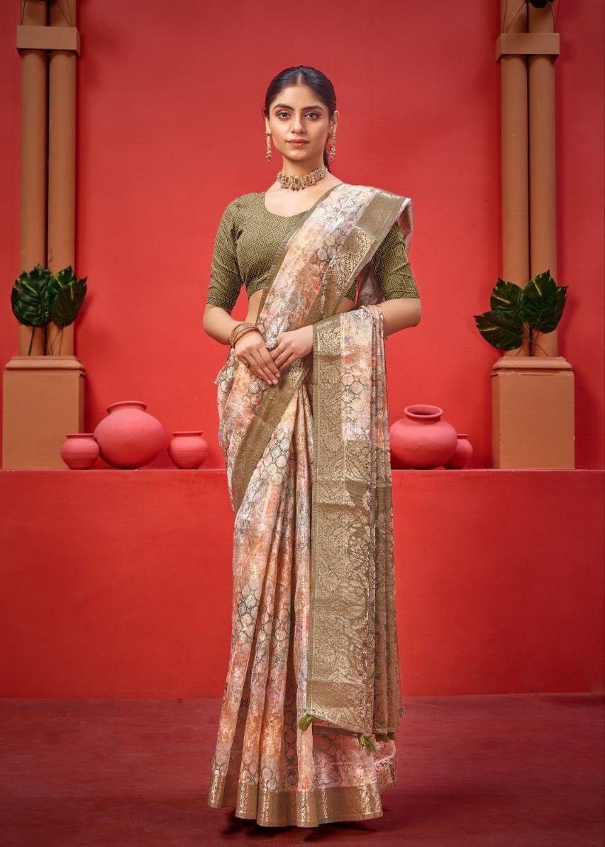 Digital Printed Art Silk Weaving Saree