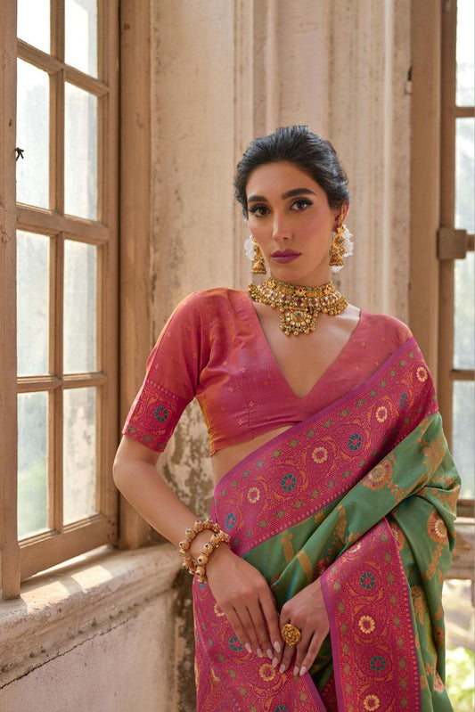 Finch Banarasi Silk Saree For Wedding