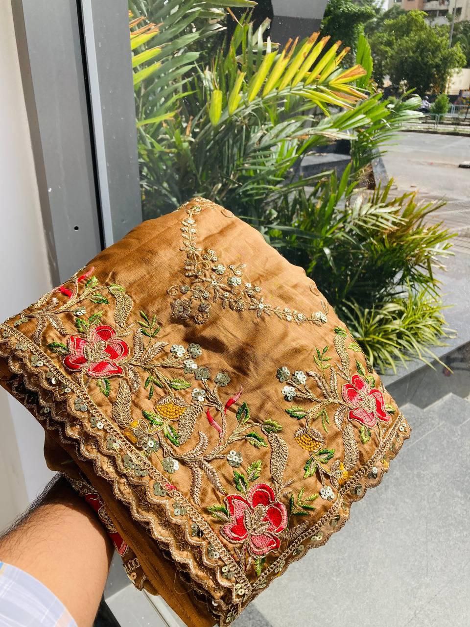 Party Wear Designer Rangoli Silk Saree