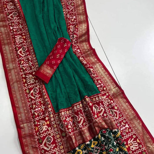 Green Chikankari Work Georgette Saree For Wedding