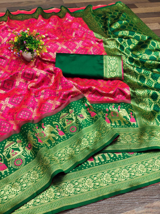 Rani Kanchipuram Jacquard Silk Saree