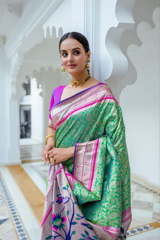 Green Traditional Kanjivaram Silk Saree