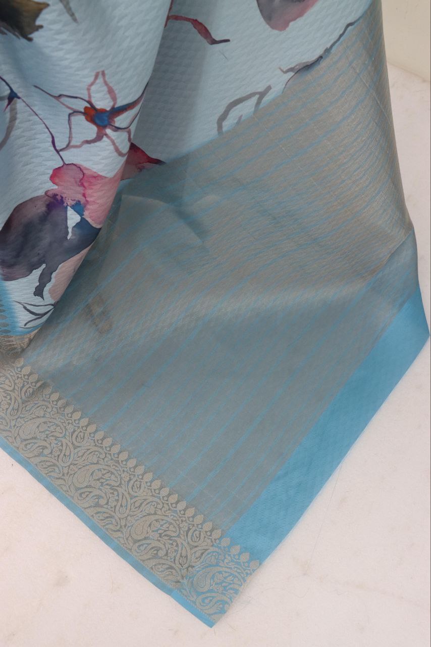 Handloom Silk Digital Printed Saree