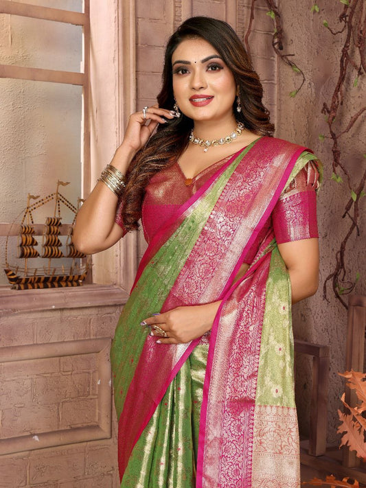 Handloom Tissue Silk Saree For Wedding