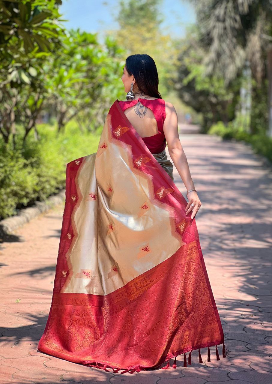 Kanjivaram Pattu Zari Silk Saree