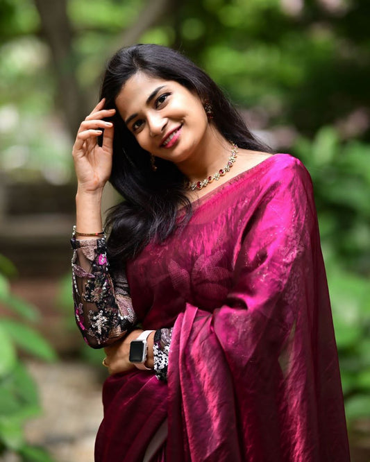 New Party Wear Space Silk Saree