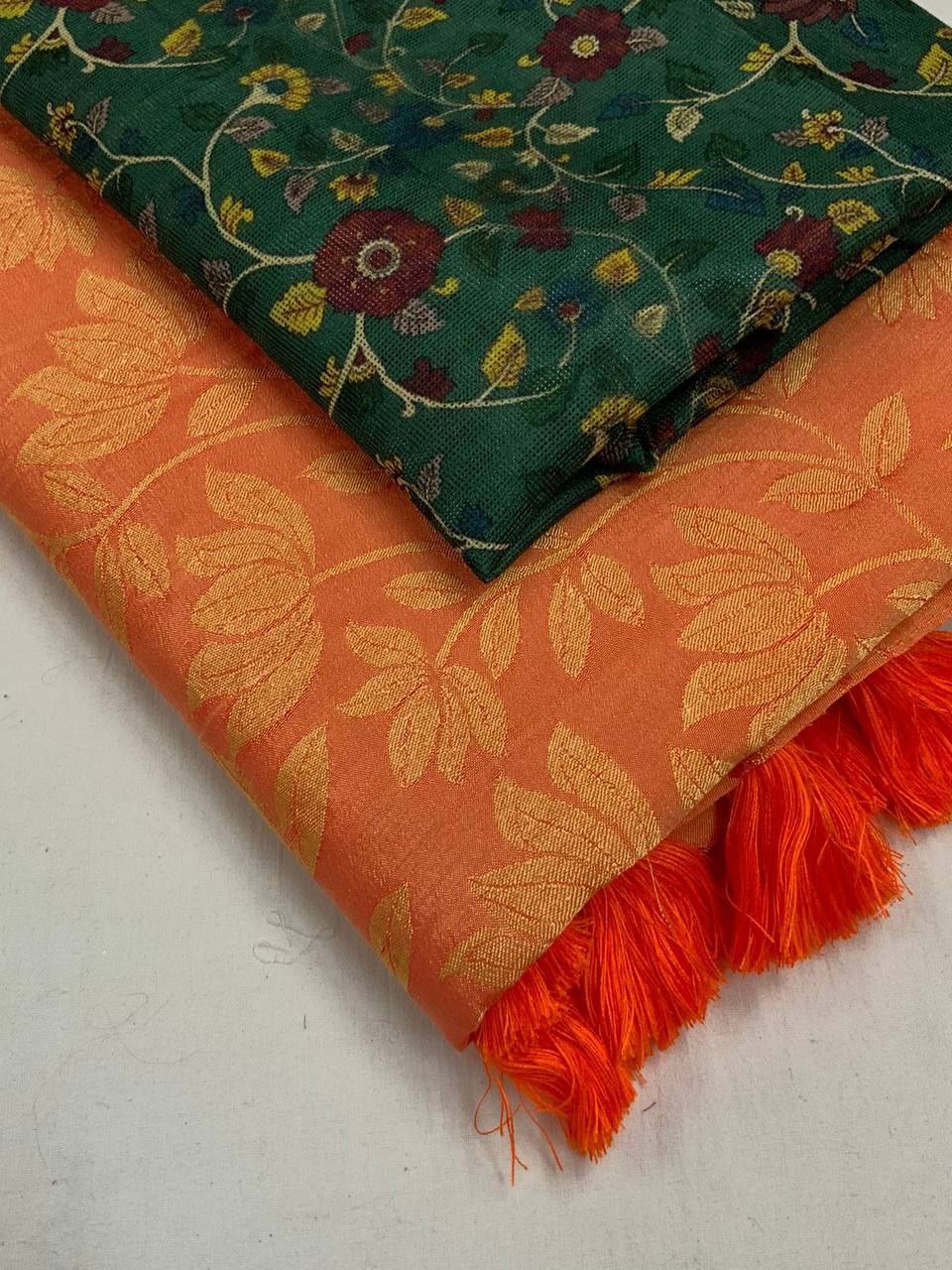 New Silk Woven Jaquard Saree