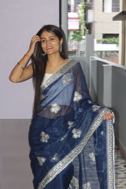 Nile Party Wear Organza Silk Saree