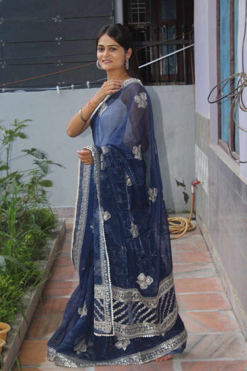 Nile Party Wear Organza Silk Saree