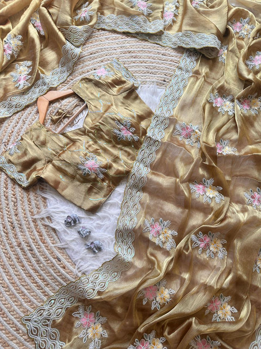 Party Wear Jimmy Choo Chiffon Saree