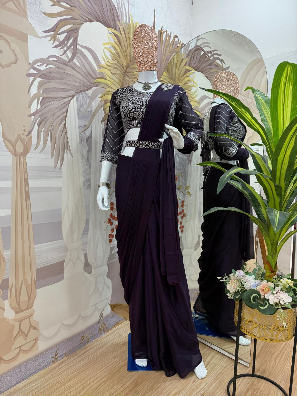 Party Wear Ready Made Rangoli Silk Saree