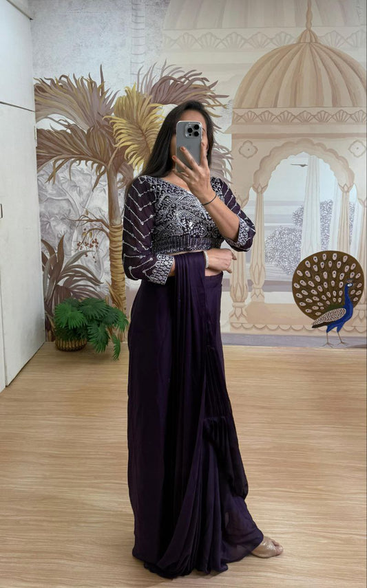 Party Wear Ready Made Rangoli Silk Saree