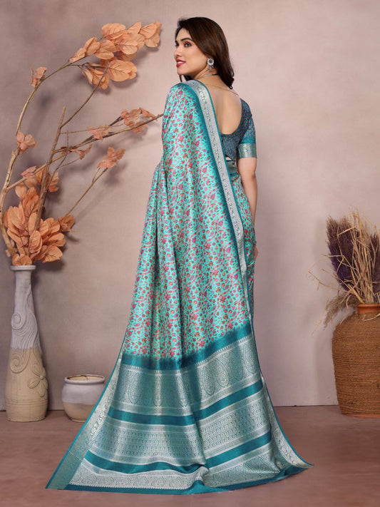 Pashmina Printed Khadi Viscose Saree