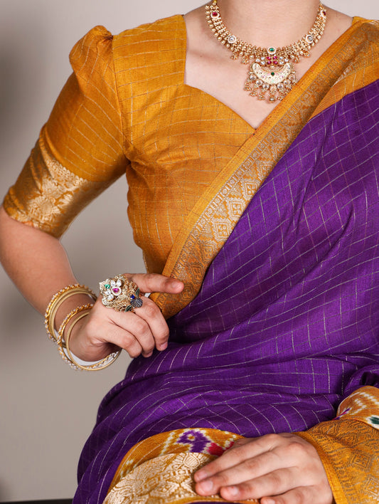 Patola Printed Tussar Silk Saree