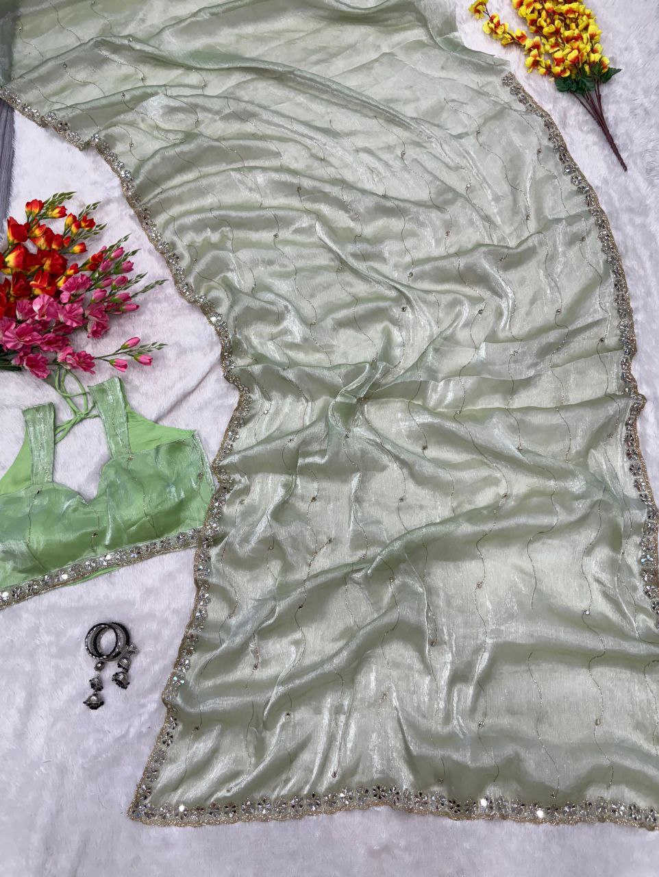 Pista Designer Zimmy Choo Saree