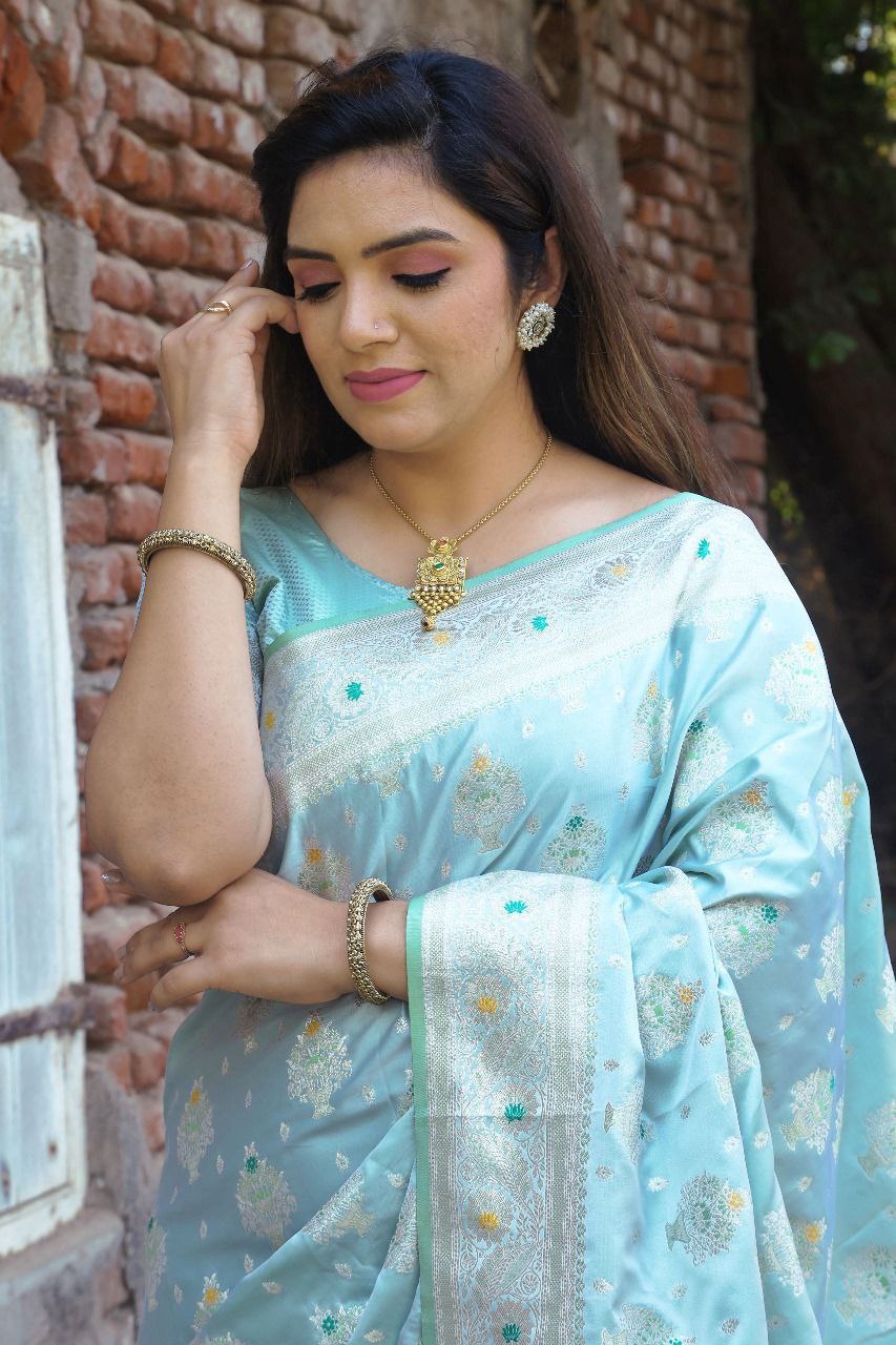 Pure Kanjivaram Soft satin Silk Saree For Wedding