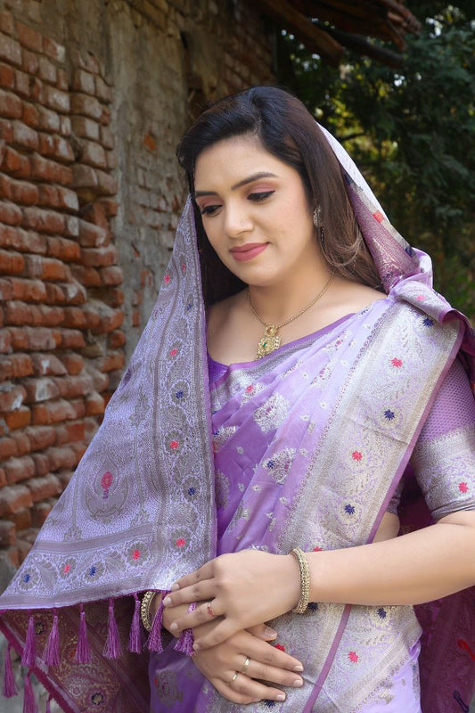 Pure Kanjivaram Soft satin Silk Saree For Wedding