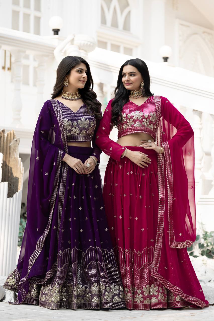 Rani Wedding Wear Georgette Lehenga Choli