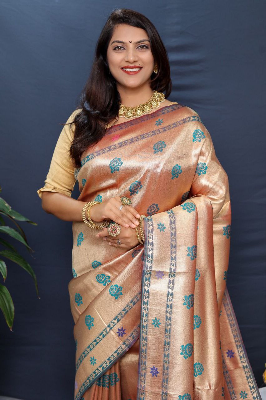 Rama Traditional Paithani Handloom Silk Saree