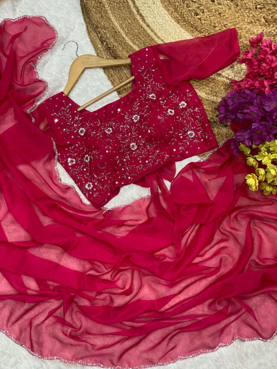 Rani Tabby Organza Silk Saree