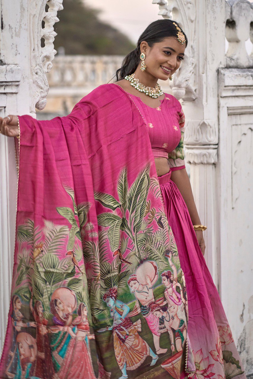 Rani Traditional Manipuri Silk Lehenga Choli