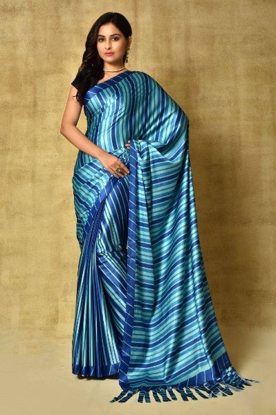 Ready Made Party Wear Satin Saree