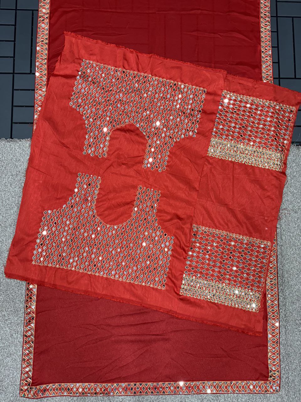 Red Party Wear Bollywood Rangoli Silk Saree | Clone Design