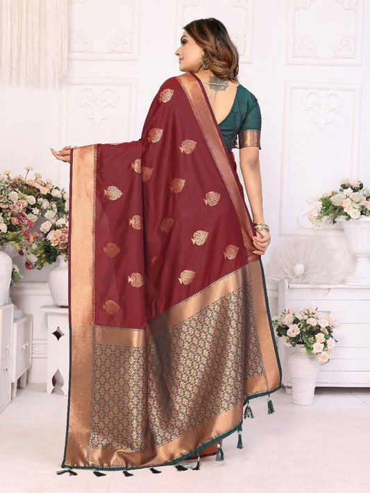 Soft Lichi Silk Saree For Wedding