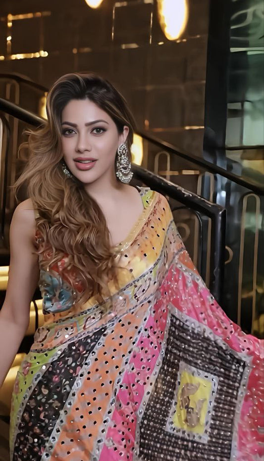 Stylish Marsh Mellow Georgette Saree