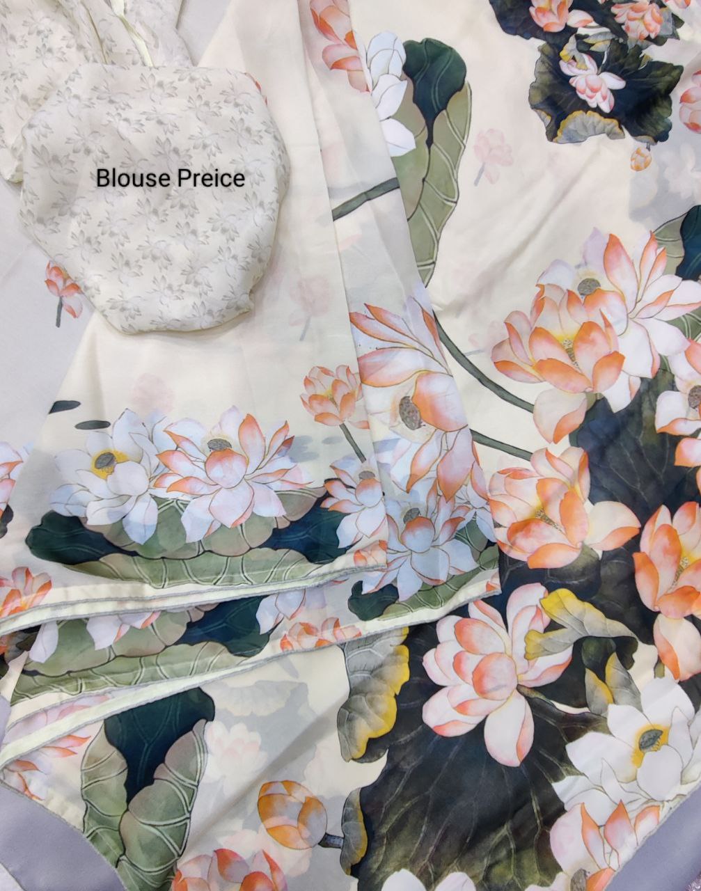 Stylish Party Wear Moss Silk Saree