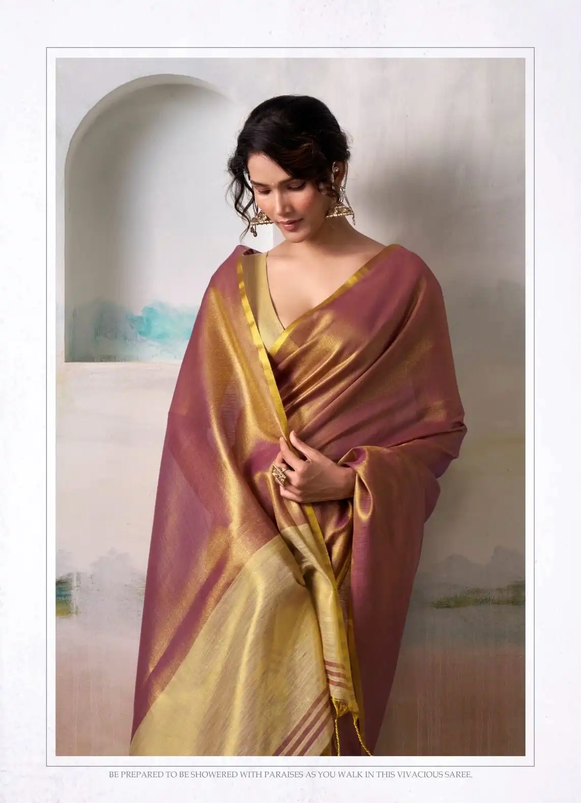 Stylish Pure Handloom Tissue Silk Saree