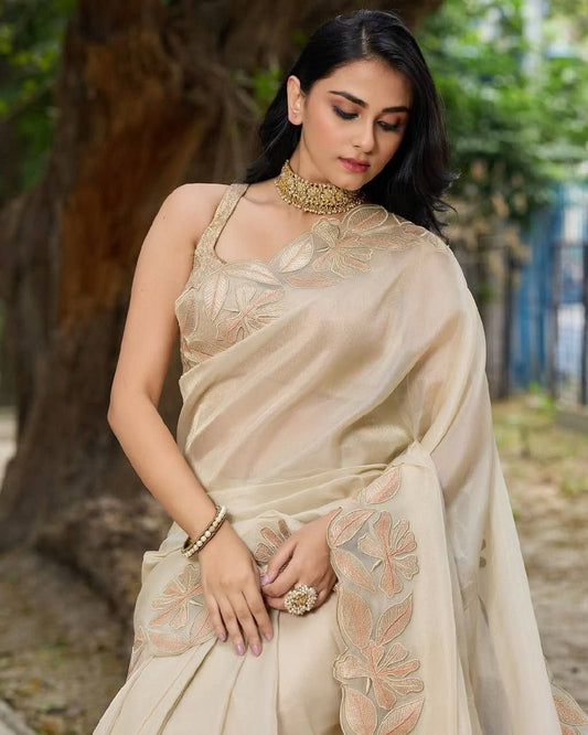 Stylish Tissue Organza Saree