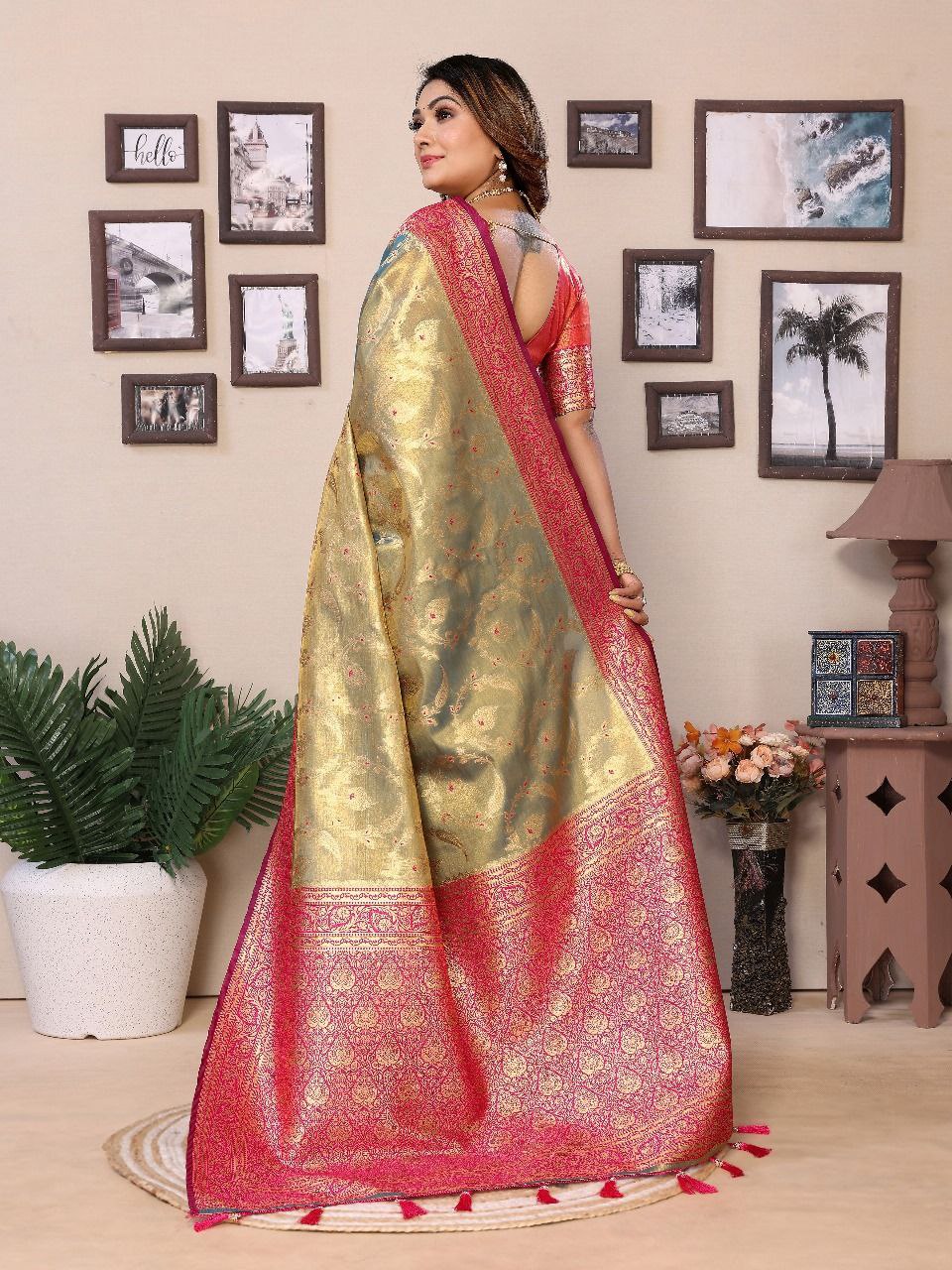 Traditional Banarasi Tissue Silk Saree