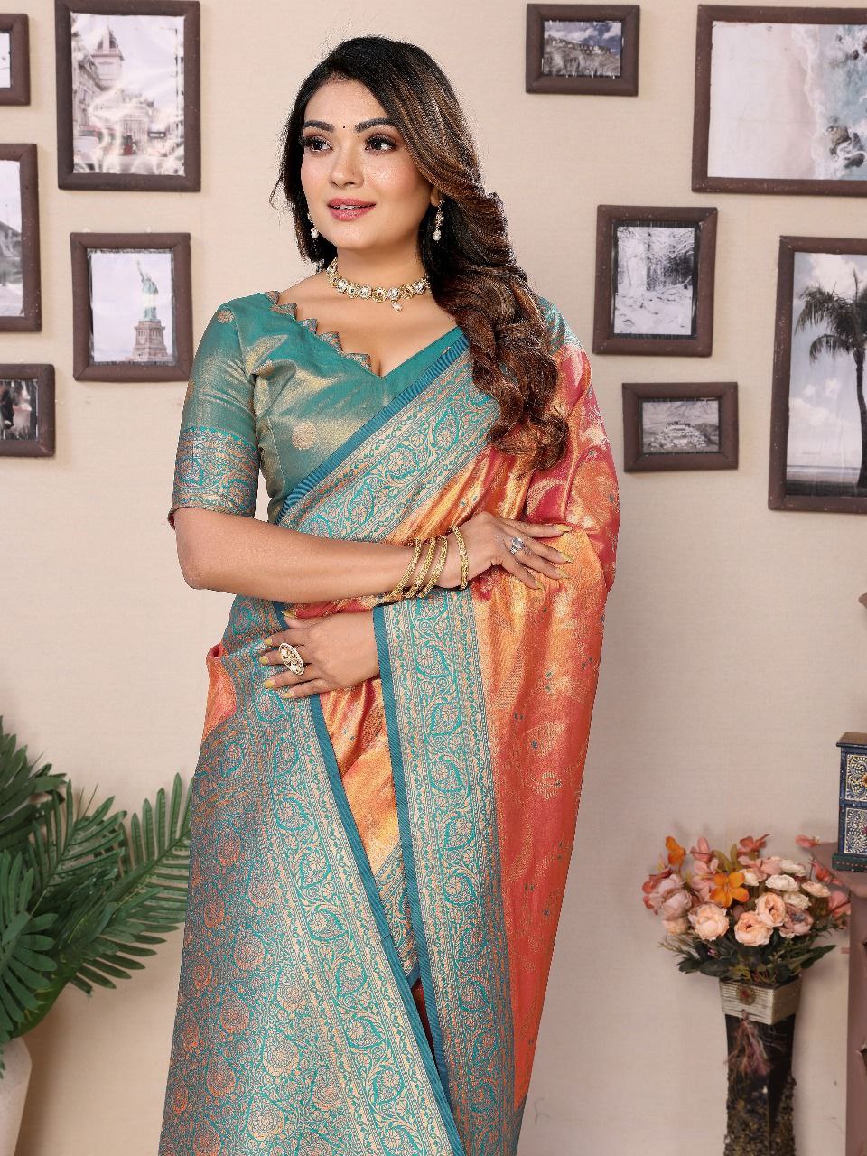 Traditional Banarasi Tissue Silk Saree